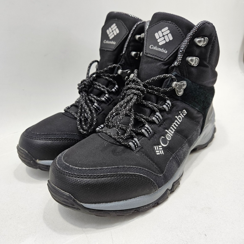 Columbia Newton Ridge Plus II Waterproof Hiking Boots Mens 10 Black YM0729-010